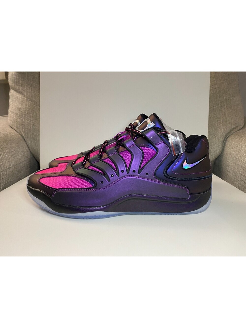 Nike KD 18 IM5843-500 Mens Sneaker 13 Eggplant Mesh Athletic Basketball Shoes
